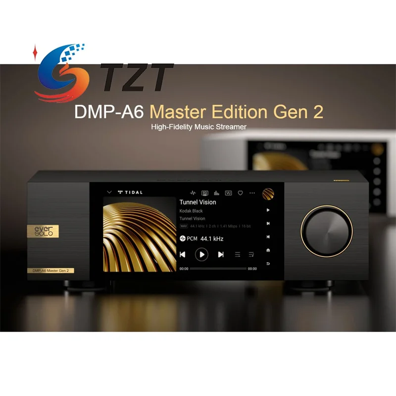 TZT EVERSOLO DMP-A6 Master Edition Gen2 HiFi Audio Player Ultra-low Jitter Clock DAC Streaming Media with RGB Effects Knob