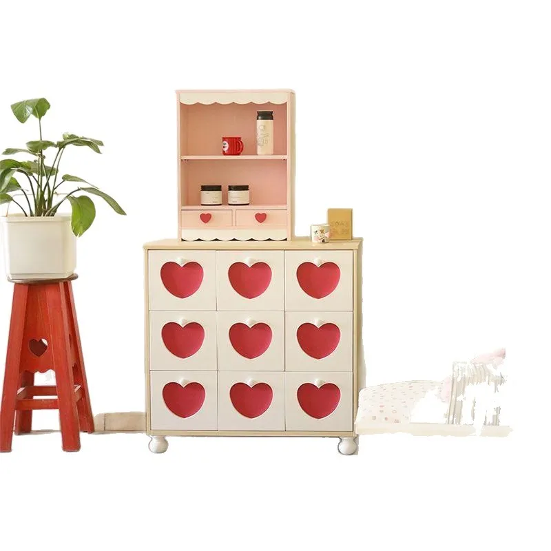 

9 chest cabinet girl heart bedroom large bedside table Internet celebrity locker solid wood porch cabinet