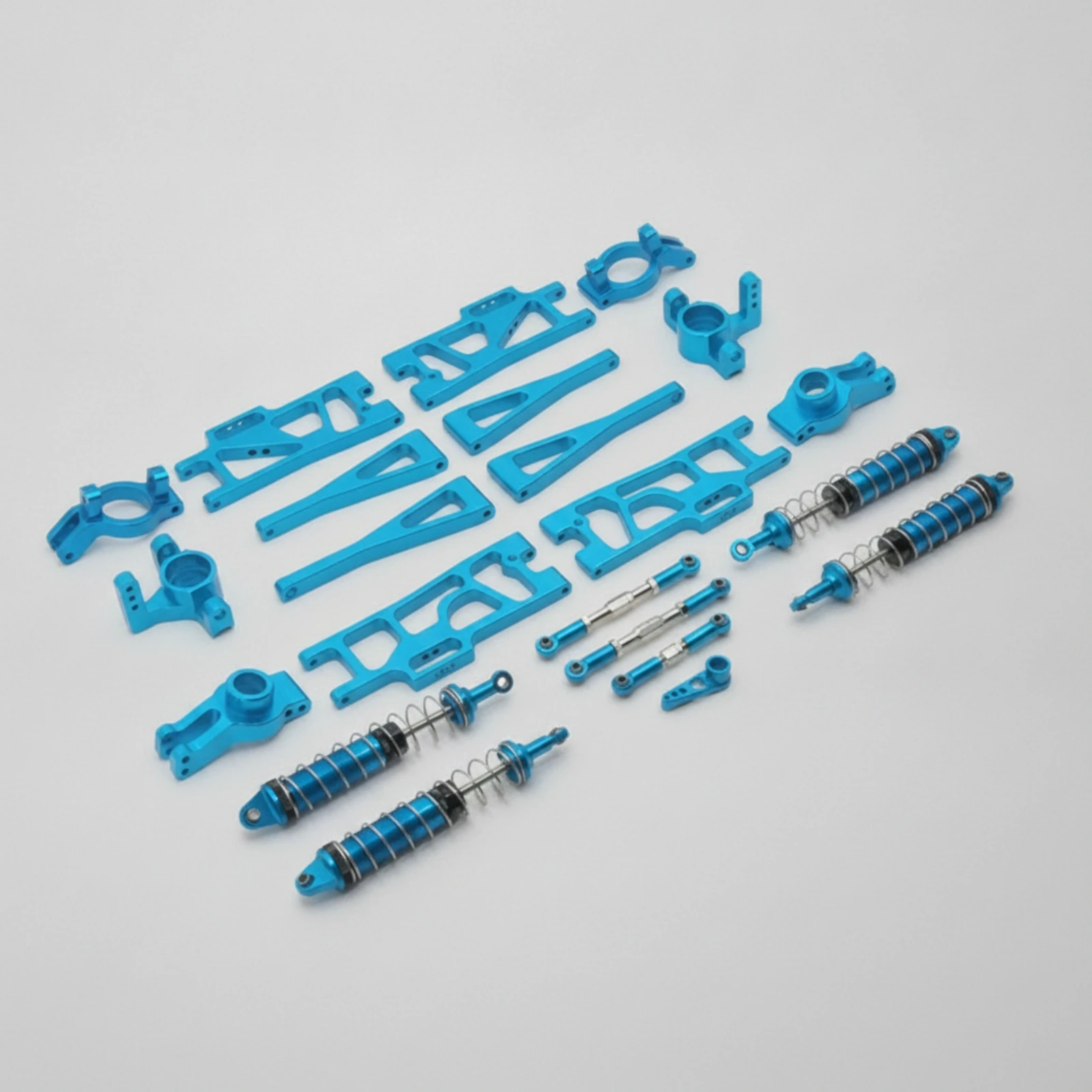 RC Car Upgrade Parts Kit Anodized Shock Absorbers with Springs Front and Rear Shock Absorbers Long-Lasting