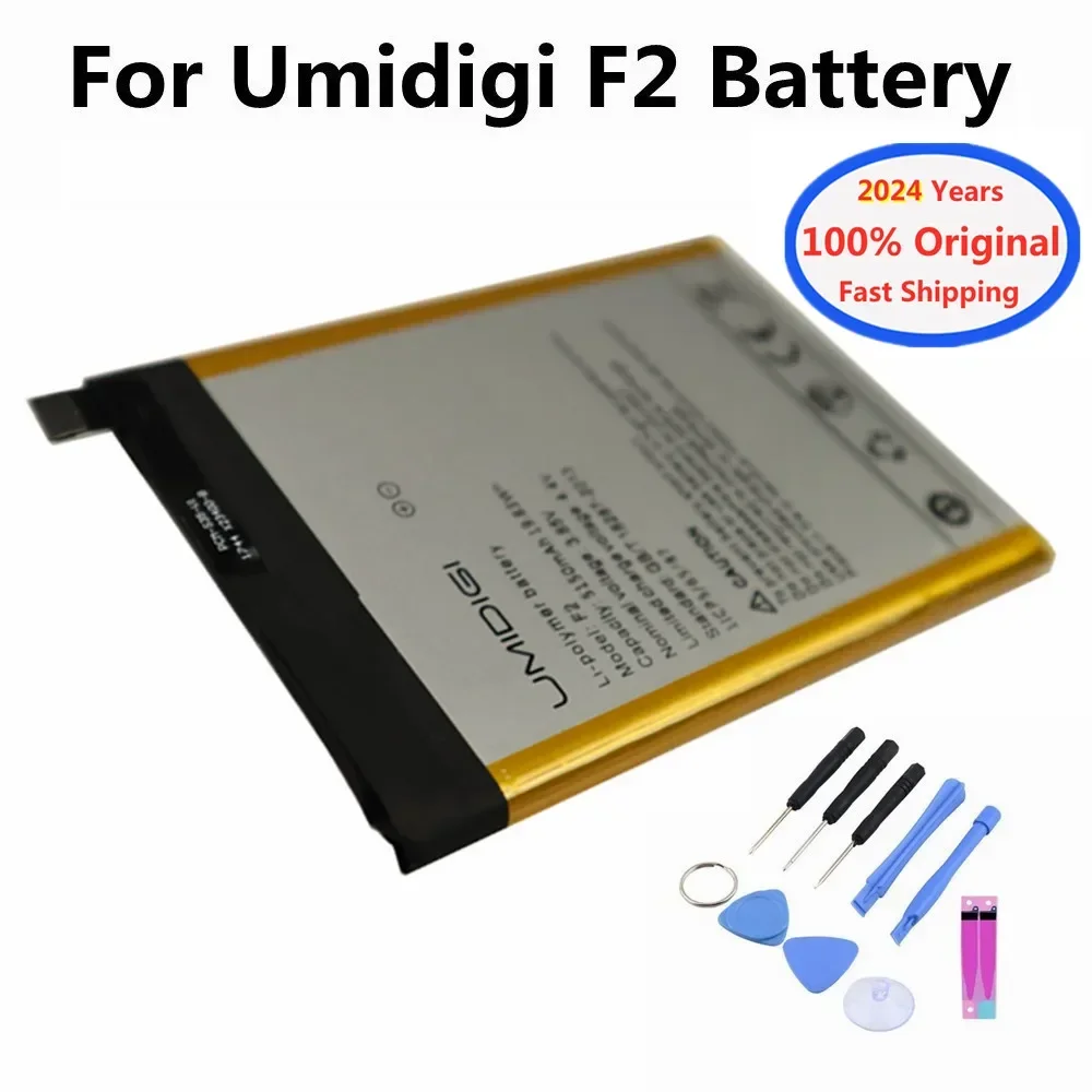 2024 Years 100% Original UMI Battery For UMIDIGI F2 F 2 5150mAh Mobile Phone Battery In Stock With Tracking Number + Tools