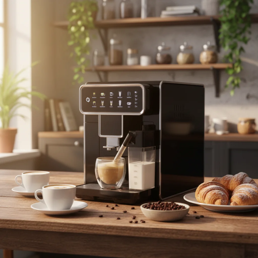Smart Cappuccino Intelligent Fully-automatic Espresso Coffee Maker with Milk Frother for Home