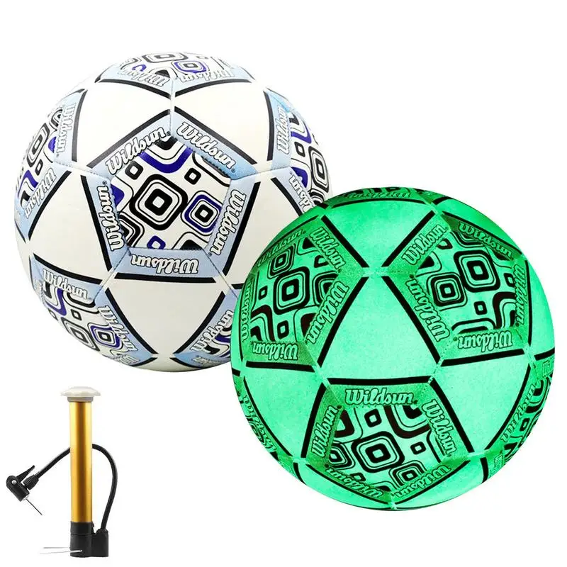 

Glow In The Dark Soccer Ball Glowing Reflective Football Luminous Soccer Ball With Pump For Night Game Perfect Gifts Toy For Boy