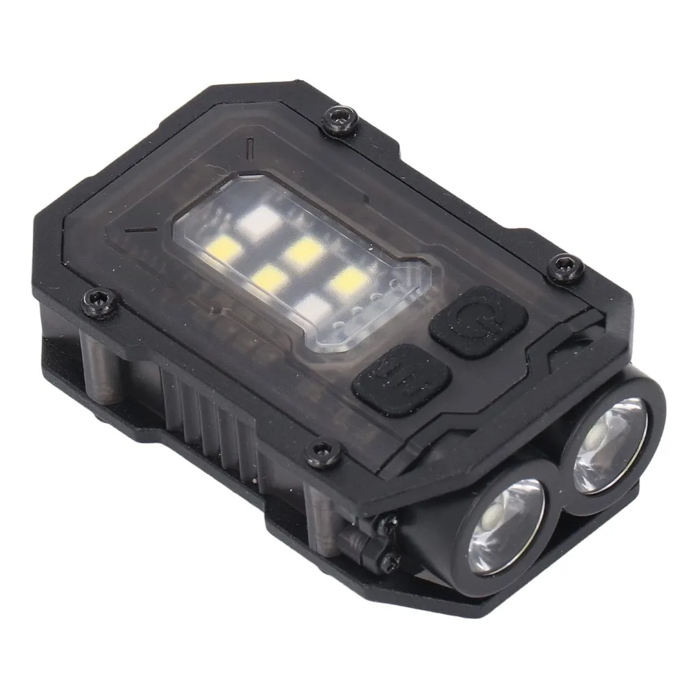 Durable 800mAh Keychain Flashlight 8 Gears Black Keychain Light Powerful Light LED Flashlight Night Running