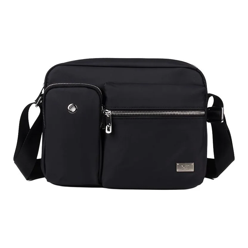 SEPTWOLVES Oxford Shoulder Bag, Crossbody Bag Medium Men's Blue/Black L90854023-08