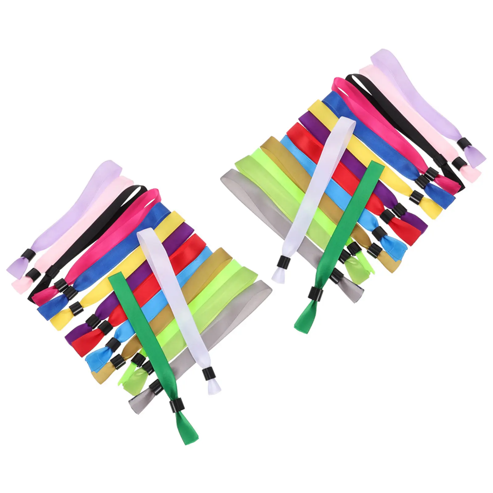 50Pcs Woven Polyester Event Wristbands Adjustable Fabric Identification Bands Club Concert Festival Drink Ticket Admission view 3