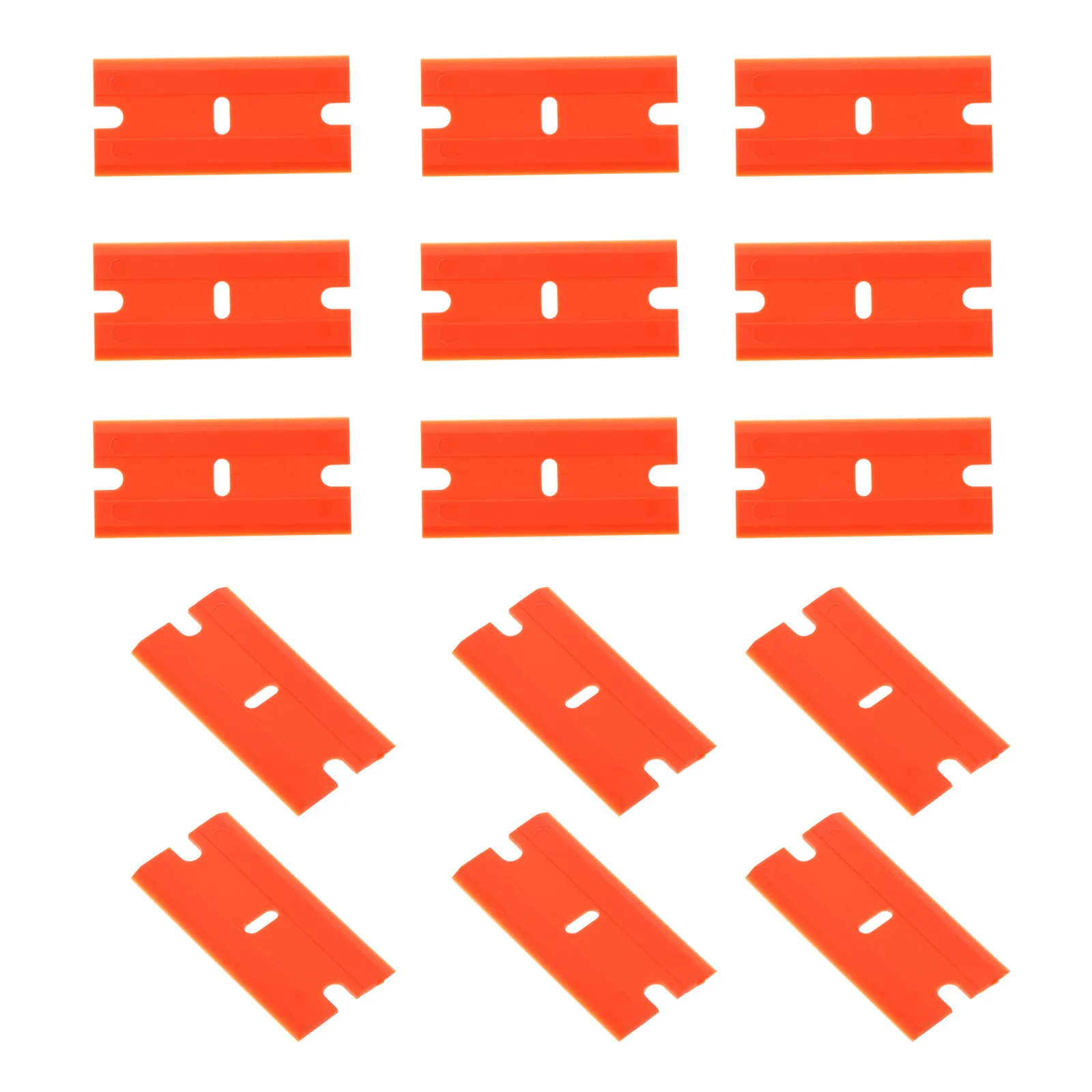 100Pcs Scraper Blades Plastic Removal Tool Sticker Glue Paint Cleaner Window Shovel Blades for Decals Labels Walls Car Tiles