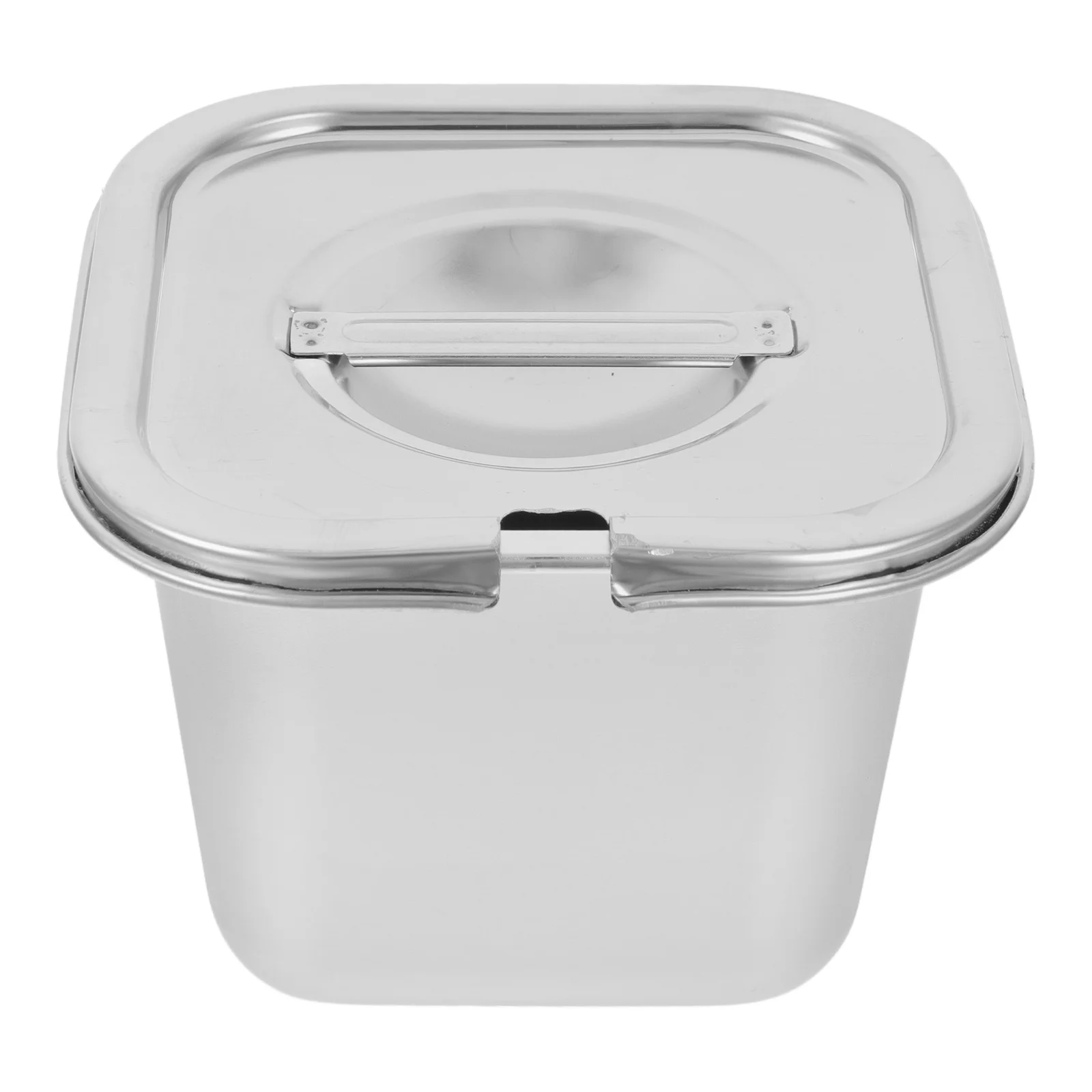

1pc Stainless Steel Ice Cream Container Large Capacity Reusable Freezer Storage Box For Homemade Ice Cream Yogurt Dessert
