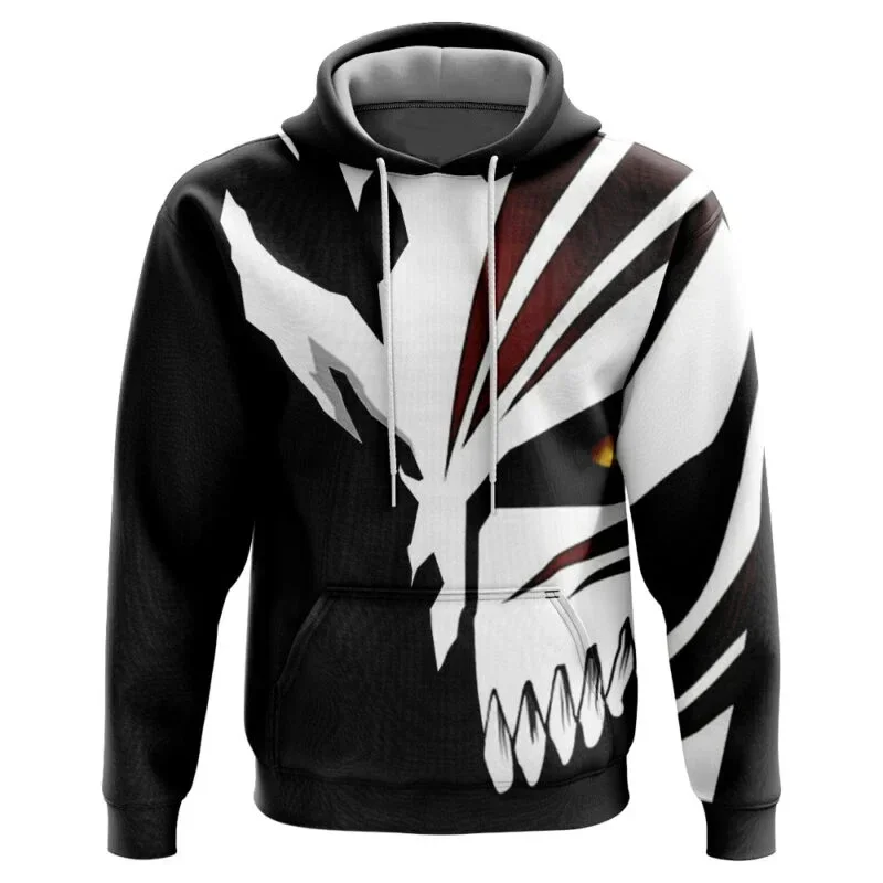 

2024 Spring Autumn 3d Men's And Women's Pullover Hollow Mask Pullover Long Sleeve Sweatshirts Cartoon Skeleton Loose Clothes Top