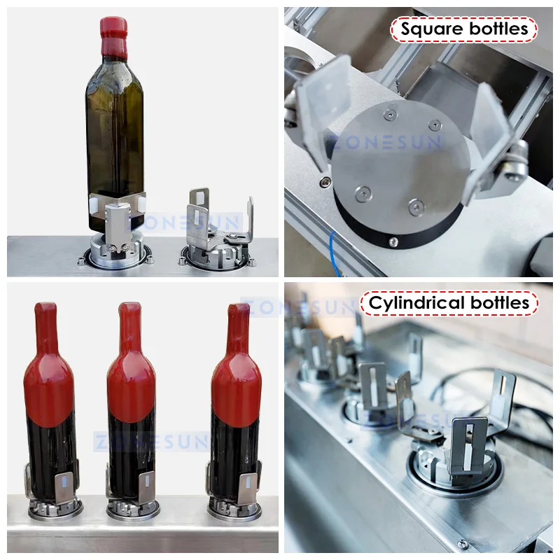 ZONESUN mesin celup lilin botol anggur, ZS-WS6 Tank ganda Top Wax segel