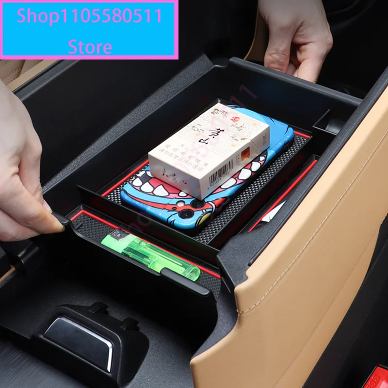 For Changan UNI-K UNIK 2021-2024 Car Styling Center Console Organizer Storage Box Interior Armrest Storage Box Auto Accessories