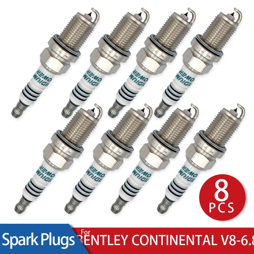 

8 Pcs/Lot Iridium Power Spark Plugs Glow Plug for 1999-2001 BENTLEY CONTINENTAL V8-6.8L Car Candle Stable Operation 80000km