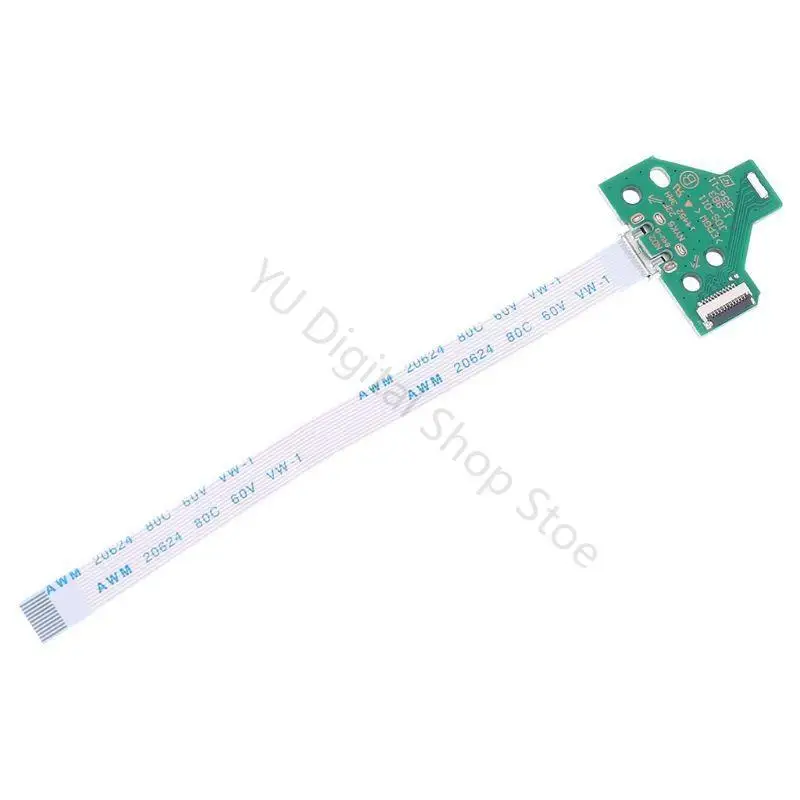 96BA JDS-011 12-pin Ribbon Cable Micro USB Charging Port Socket Board Module Replacement for Controller