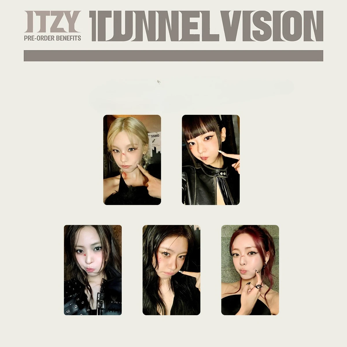 5 قطعة/المجموعة Kpop ITZY TUNNEL VISION Photocard RYUJIN YEJI YUNA مزدوجة الجانبين الطباعة بطاقة لومو CHAERYEONG LIA المشجعين جمع هدية #3