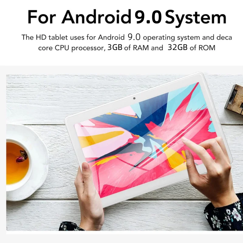 

1920 x1200 IPS 10.1 INCH Android 9.0 Tablet PC MT8163 Quad Core 1.3GHz CPU 3GB RAM 32GB ROM WIFI Blue-tooth 4.2 4000mAh