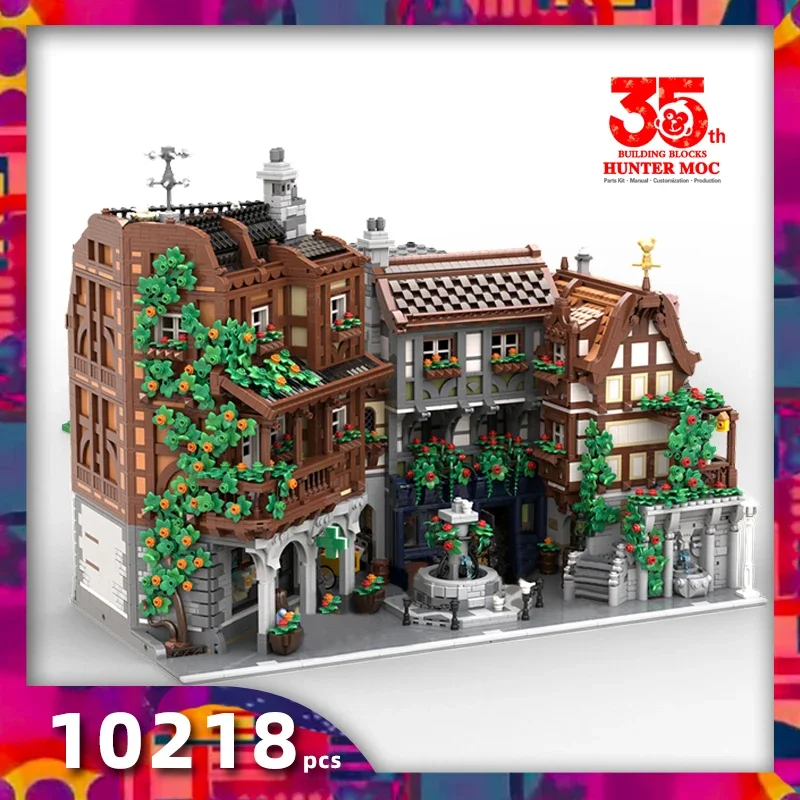 Old Town Moc Building Blocks Modular Street View Corner Building Technical Bricks Toys For Child Gifts DIY Assembly Construction