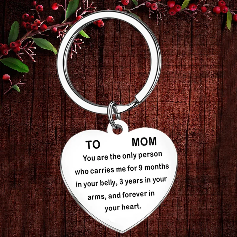 Charm Mothers Day Mom Keychain pendant Mom Birthday Christmas Gifts key chain You are the only person