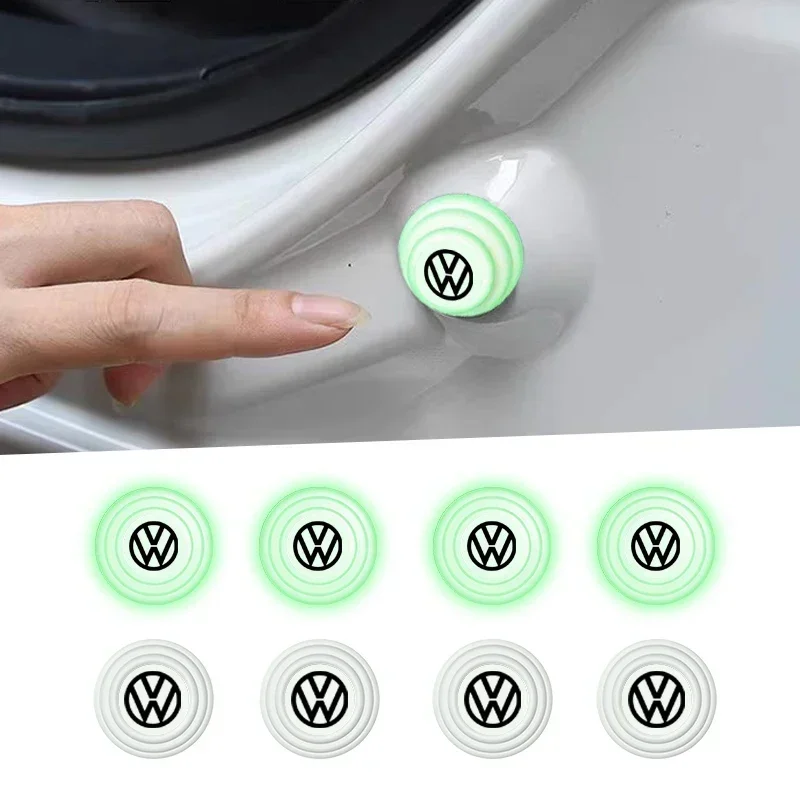 

1/2/4 шт. светящиеся силиконовые противоударные накладки на двери автомобиля для Volkswagen, Land Rover, Toyota, Hyundai, BMW, Mercedes-Benz, Alfa Romeo, Renault
