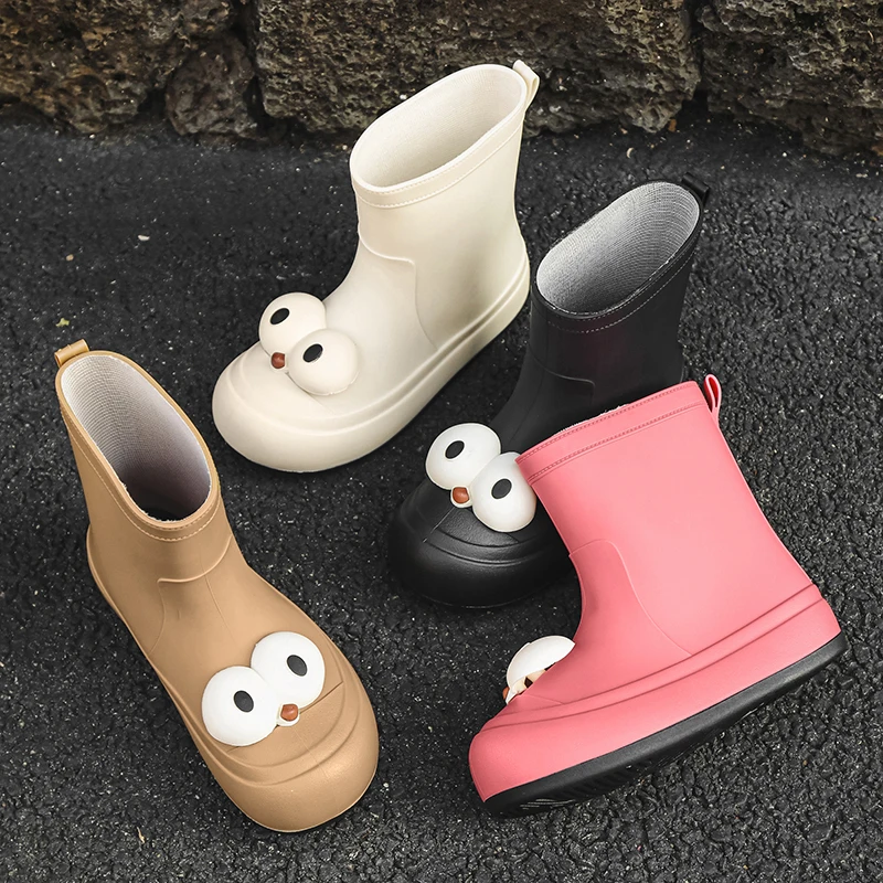 

Faionable милые резиновые сапоги с героями мультфильмов, женские уличные студенческие непромокаемые сапоги для взрослых Water oes, противоскользящие водонепроницаемые непромокаемые сапоги дождливого дня Rubber oes