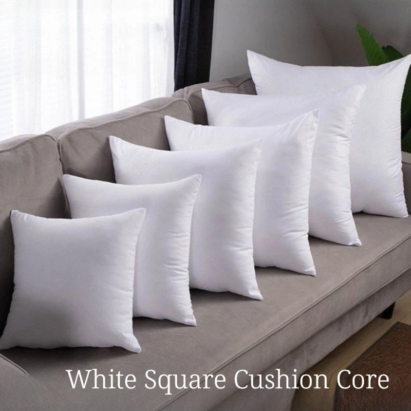 Standard White Simple Breathable Square Cushion Core High Resilience Pillow Core Sofa Backrest Cushion Core Multiple Sizes