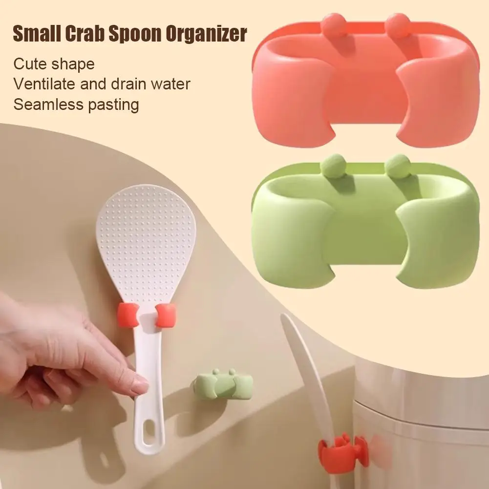 NEW 1PC Silicone Spatula Rack Small Crab Anti Scalding Spoon Shovel Overflow Universal Clip Rack Holder Clip Pot Gadget Kit B9V2