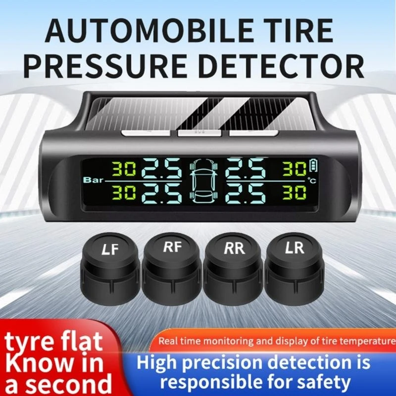

Wireless External Tire Pressure Monitor LCD Screen Vibration for Vehicles X37F