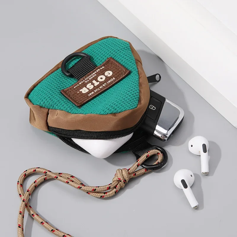 

Trendy Storage Bag,Triangle Key Chain, Coin Purse, Neck Pouch, Gift, Unique and Creative Casual Shoulder Bag, Student Bag.