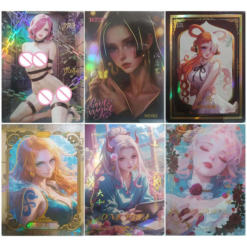 

Anime One Piece Nico Robin Nami Uta Boa Hancock Yamato Nefertari D Vivi Perona Collectible Cards Christmas Birthday Gifts Toys