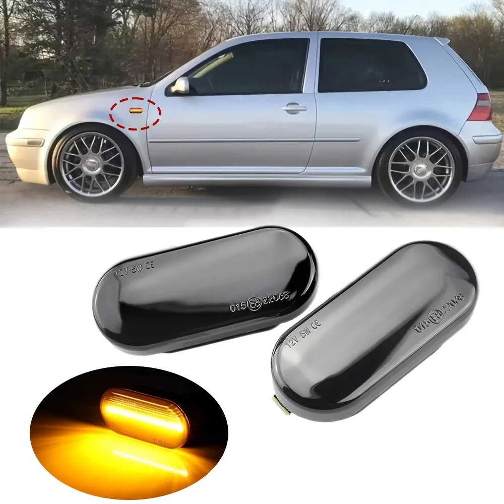 2pcs LED NO Dynamic Side Marker Turn Signal Light for VW for Golf 3 4 MK3 MK4 for Passat 3BG 6N 9N for Bora Vento