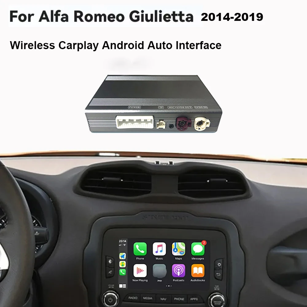 

Wireless CarPlay and Android Auto Interface for Alfa Guiletta 2013-2019 Mirror Link Car Player Plug and Play DSP Navigation