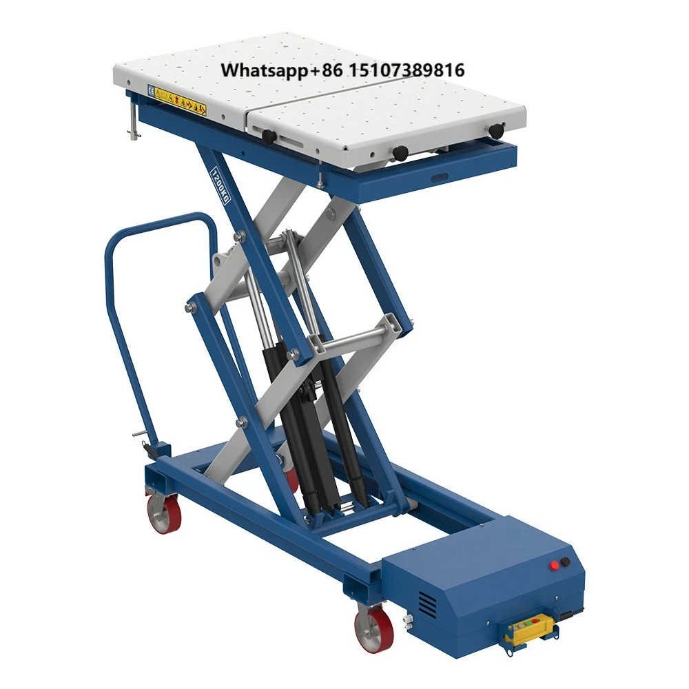 OD-HOFFWIN SEV1.2 Electric-Hydraulic Scissor Lift Table Best Price Battery Car Lift with Scissor Design