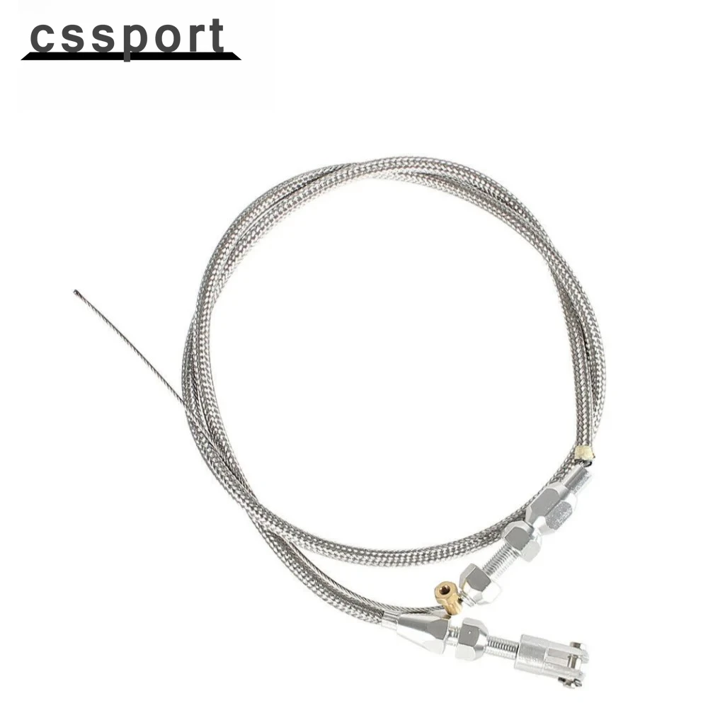 24" Stainless Steel Braided Engine Throttle Gas Cable Kit For 1997-2004 Chevy LS1 Engines 5.7L 1999-2007 4.8L 5.3L 6.0L Engines
