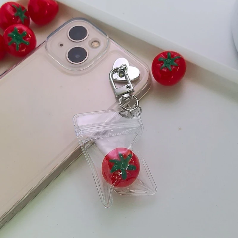

New Mini Tomatoes Bag Accessories Backpack Pendant Keyring Bag Hanging Decoration Accessories Gift