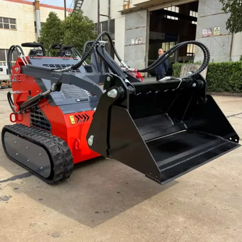 Petrol Forestry Machinery HT-382T Mini Skid Steer Loader Earth-moving Machinery Crawler Rubber Track Skid Steer Loader