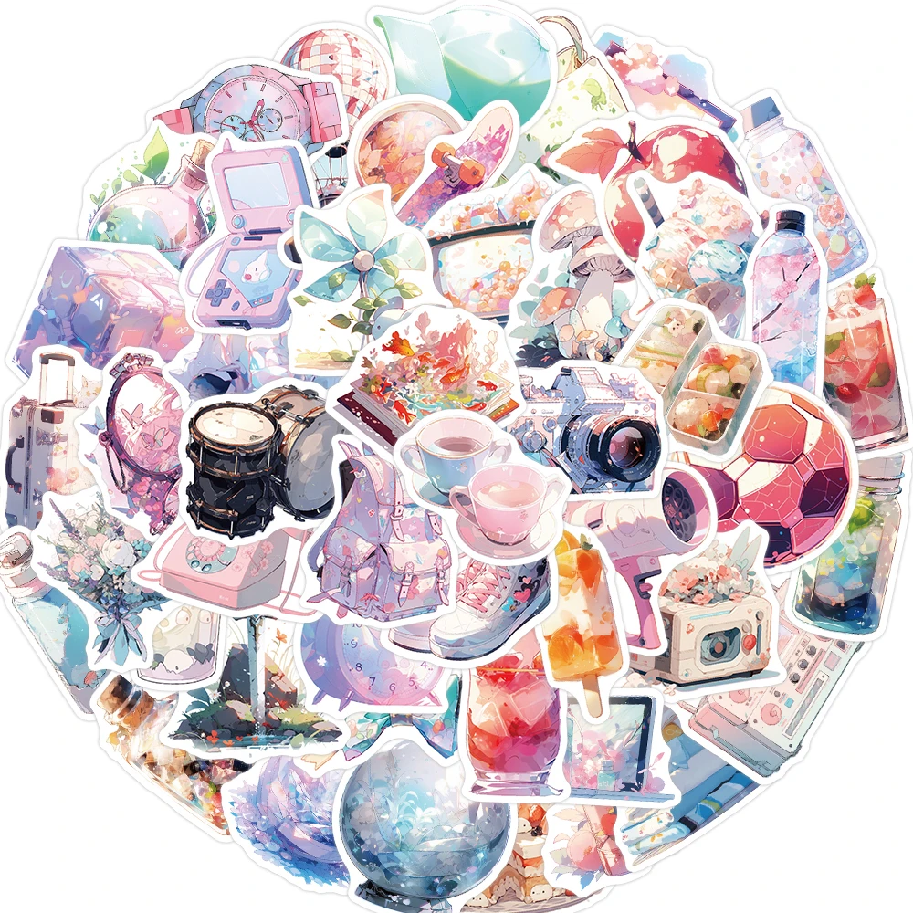 

10/30/50pcs Dreamy Ins Style Little Fresh Stickers Cute Cartoon Graffiti Decals Scrapbook Phone Laptop Kawaii Sticker Decoration