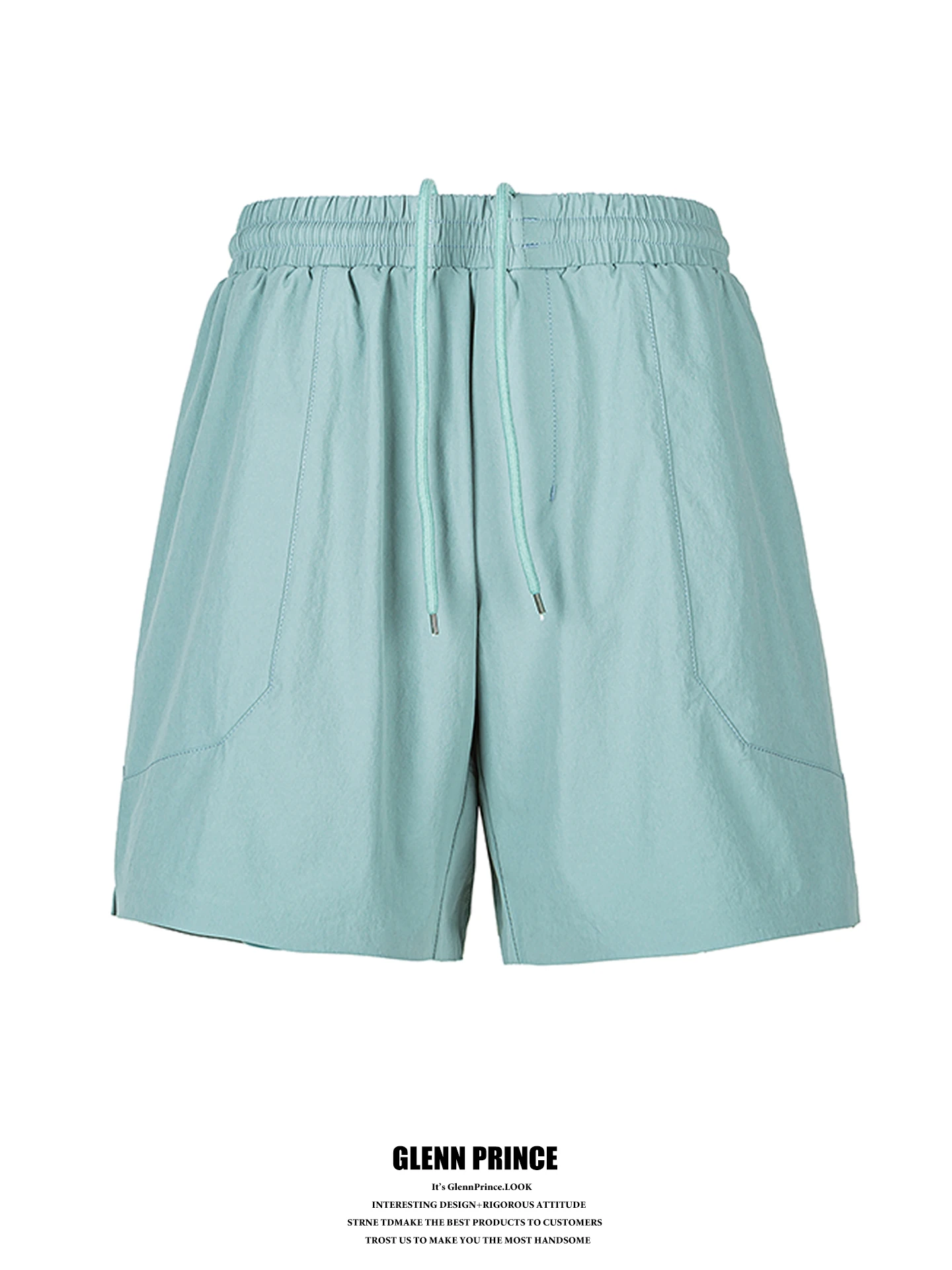 

GPstudio American Casual Basic Elastic Waist Slit Sports Shorts Summer Thin Breathable Outdoor Beachwear Teenage Fashion