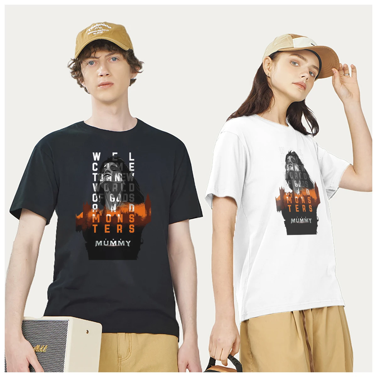 Copia de Key Art of The mummy returrns Mummies  t shirt men Women Fashion 100% Cotton summer casual Breathable Unisex couple top