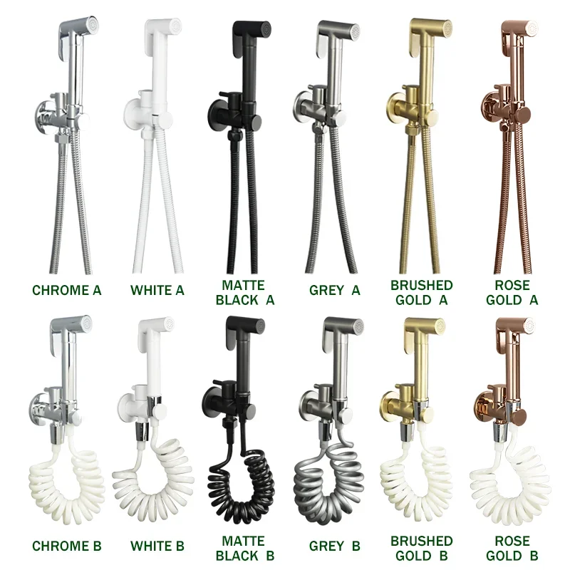 

Brass Handheld Bidet Sprayer Set Toilet Toilet Bidet Faucet Bathroom Balcony Handheld Sprayer Shower Nozzle Self Cleaning