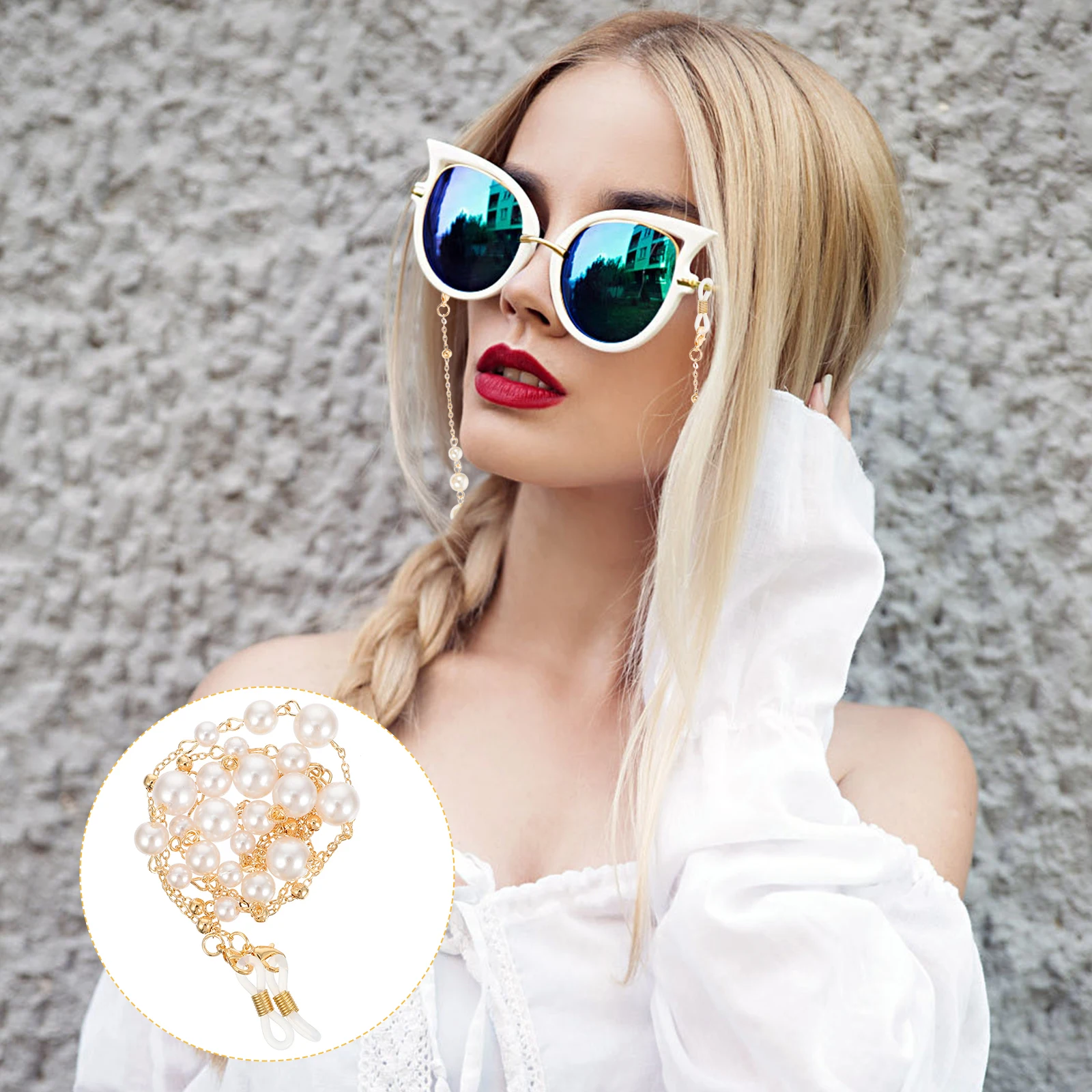 

Eyeglass Chain Smooth Material Lightweight Glasses Strap Women Reading Eyewear Lanyard Spectacle String Accessories