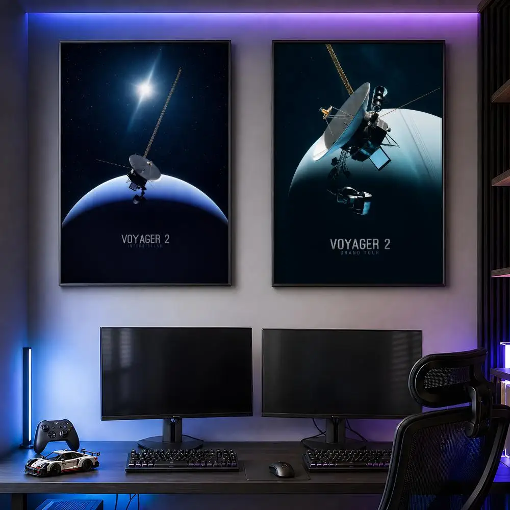 Deep Space Probe Astronomy Aesthetic Poster PP Self Adhesive Decorative HD For Garage Gaming Room Living Room Gift