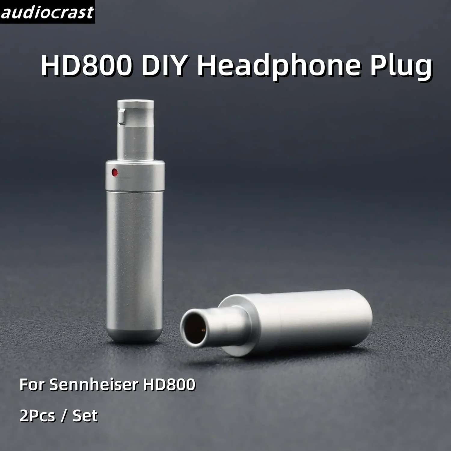 2PCS DIY HiFi Audiophile Headphone Connector Male Solder Plug Compatible with Sennheiser HD800 HD800S HD820 HD820S Enigma D1000