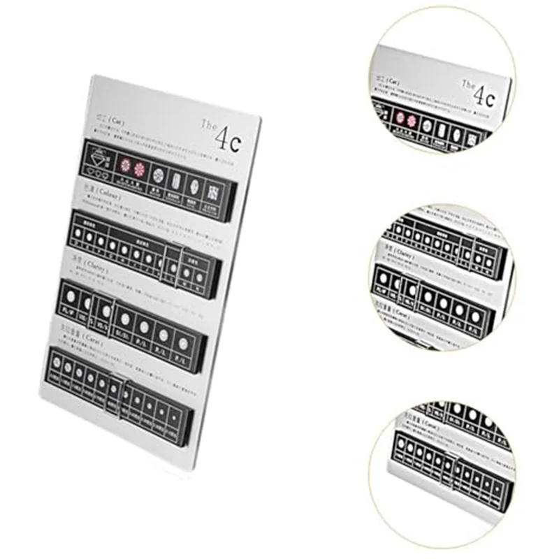 

AT63-Diamond Grading Board 4C Display Board Jewelry Tool Identification Tool Teaching Prop For Education Classification