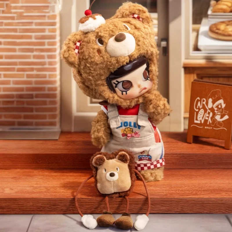 Genuino Molly Bear Bread Series 1/8 figura móvil muñeca de juguete Kawaii Molly coleccionable muñeca hecha a mano modelo juguetes regalos de navidad