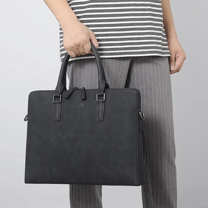 Handbag Horizontal Business Luxury Genuine Men's Casual Crossbody Briefcase Leather Bags Messenger Bag Leather Men Brief Case