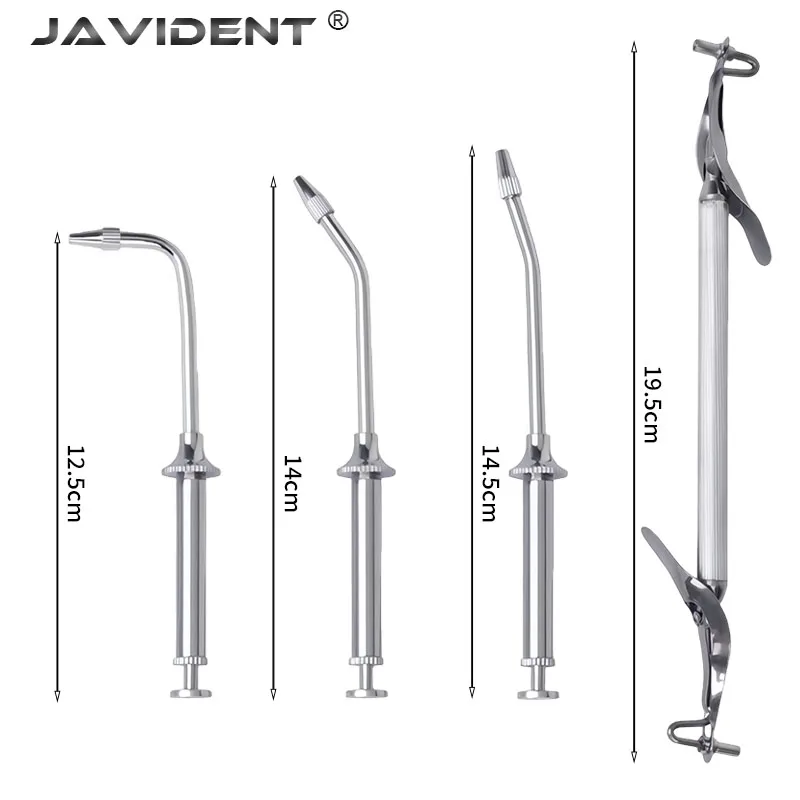 Dental Amalgam Carrier Syringes Curved Tip Double End Filling Delivery Tools Cavity Filling Restorative Stainless Steel Syringe