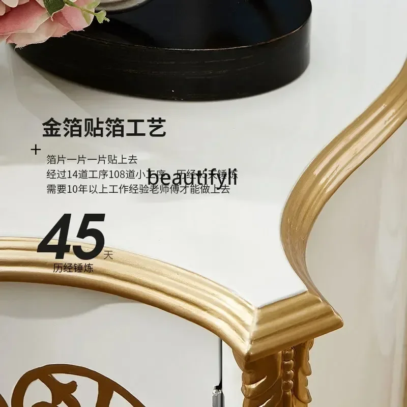 E153 European neo-classical dining side cabinet, entrance entrance cabinet, French retro storage decorative side cabinet