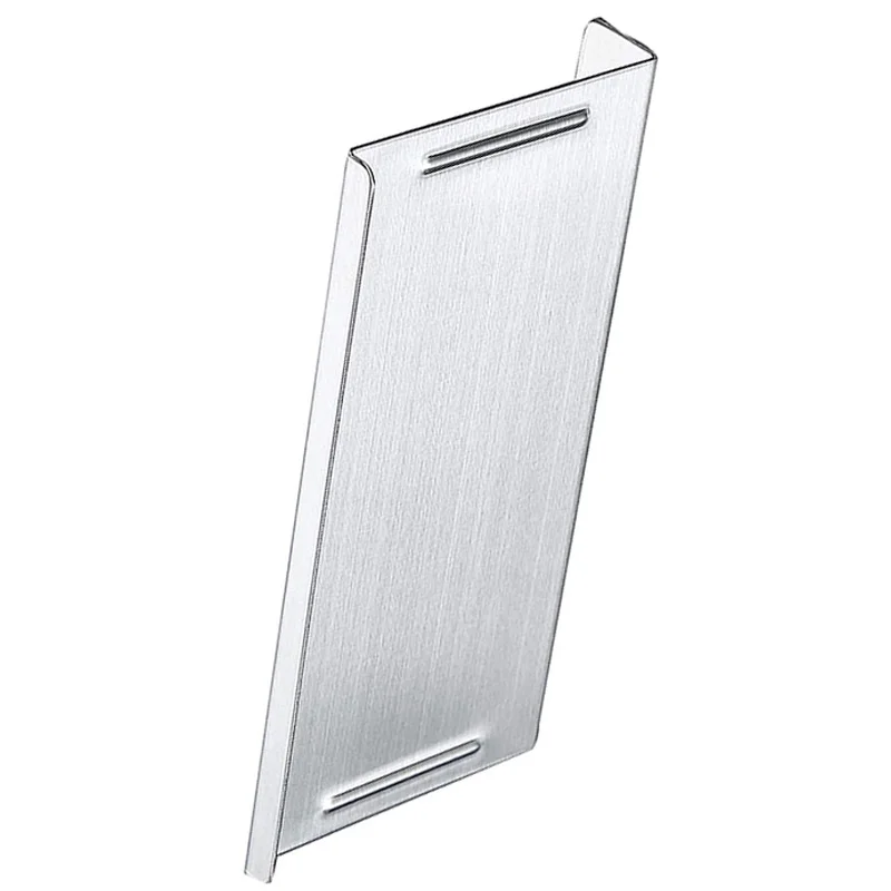 مرحاض حمام مثبت على الحائط من الفولاذ المقاوم للصدأ ، حامل هاتف صغير ، نمط مانع للانزلاق ، لمسة نهائية مصقولة بالفضة