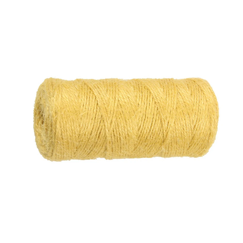 

100 M Hemp Rope Column Yellow Christmas Decoration Gift Artificial Ribbon Twine