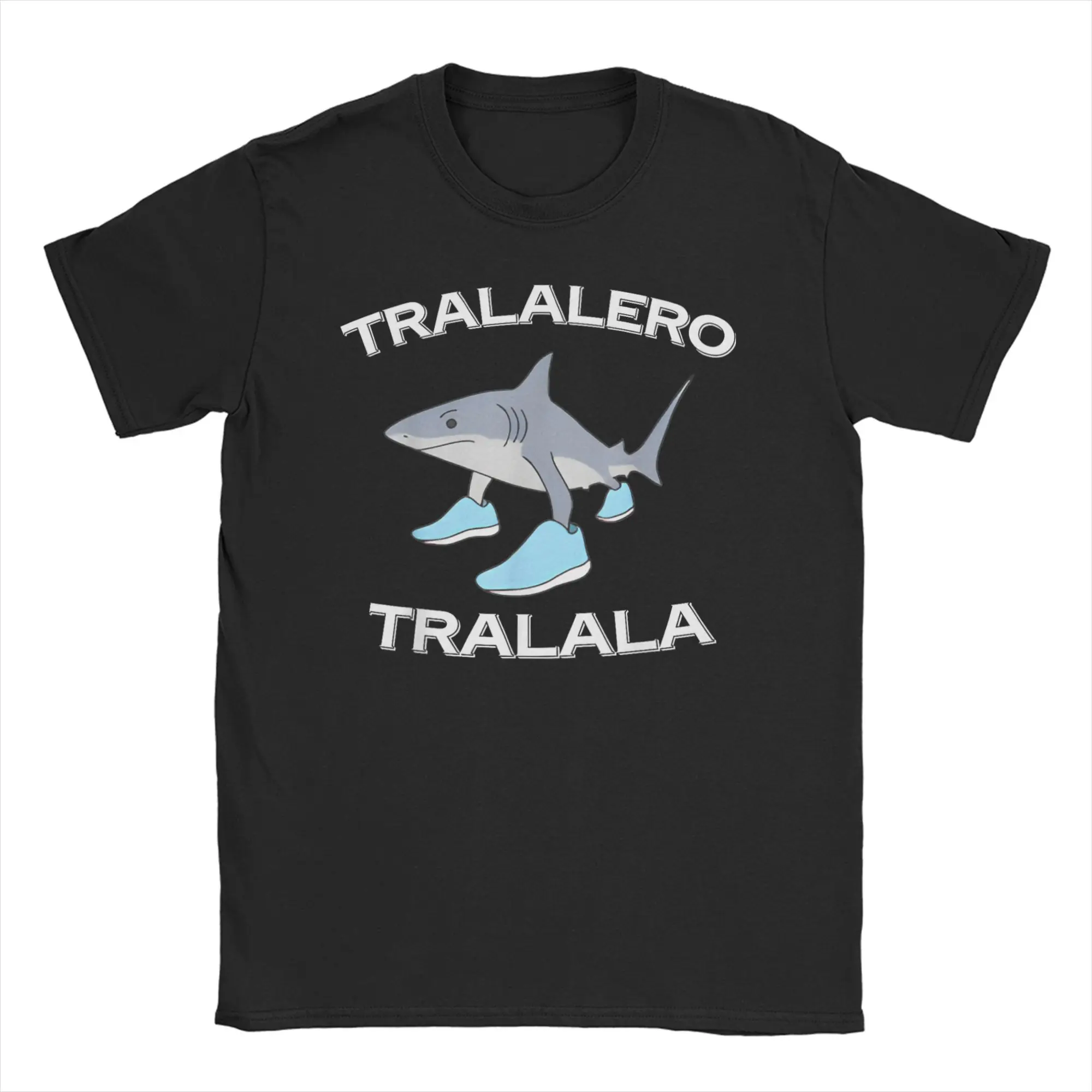 

Tralalero Tralala T Shirt Men Women's Pure Cotton Awesome T-Shirts O Neck Italian Brainrot Meme Tee Shirt Short Sleeve Gift Idea