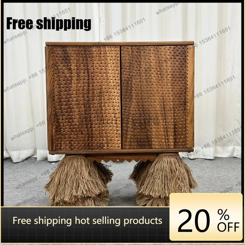 FGMedieval carved art solid wood dining side living room with quiet wind against the wall locker