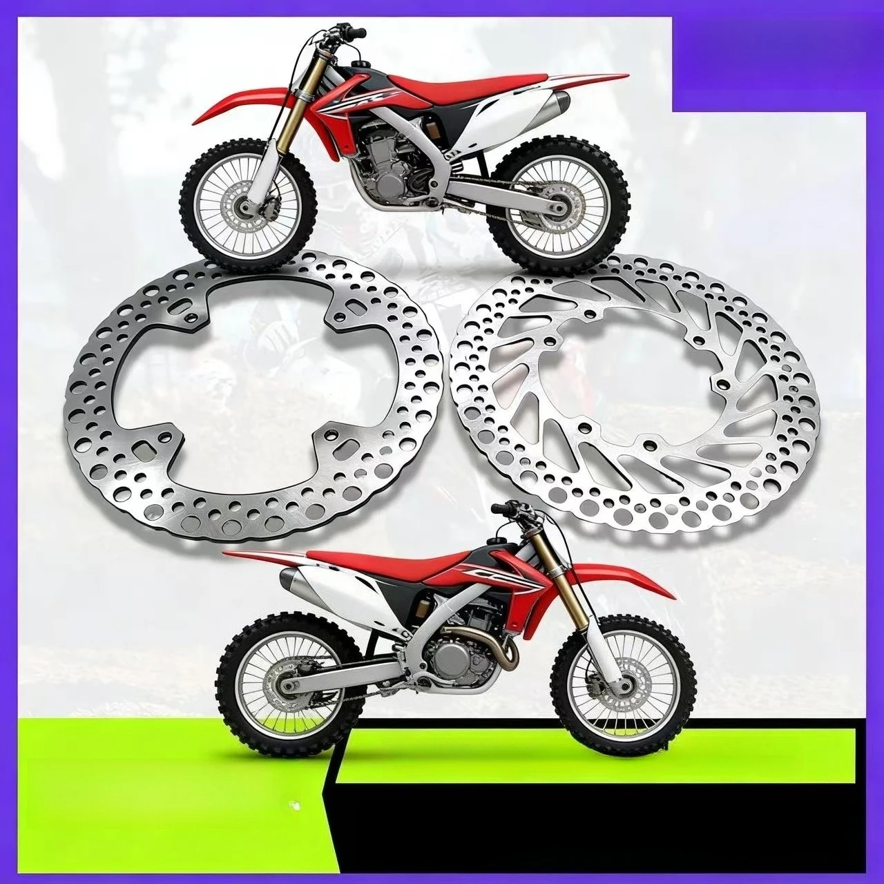 

Передние и задние тормозные диски для мотокросса, стальные роторы, подходят для HONDA CRF250R CRF250XCRF450R CRF450X 2004-2017, тормозной ротор мотоцикла